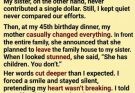 She spent years quietly supporting her parents… until one birthday dinner exposed truths nobody was ready for. 💔🏠✨