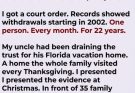 My uncle stole a family trust for 22 years and spent it on his Florida vacation home—but at Christmas, one sentence from my 92-year-old grandmother destroyed every excuse he had.