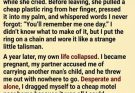 I bought soup for a frightened pregnant stranger and forgot about it… until a year later, a cheap plastic ring around my neck led me to the truth she left behind — and it changed my life forever.”
