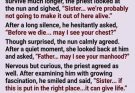 Stranded in the desert and facing death, a priest thought he had made a profound confession… until the nun’s unexpected response turned survival into the funniest miracle of all.