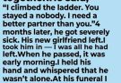 MY HUSBAND LEFT ME AFTER 12 YEARS, SAYING, “I CLIMBED THE LADDER. YOU STAYED A NOBODY.” MONTHS LATER, HE GOT SICK, HIS YOUNGER GIRLFRIEND LEFT, AND I CARED FOR HIM UNTIL HE DIED. AT HIS FUNERAL, SHE HANDED ME A SHOEBOX. INSIDE WAS A LETTER THAT MADE ME REALIZE HE HAD BEEN REGRETTING ONE THING THE ENTIRE TIME.