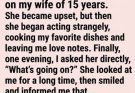 I confessed that I cheated on my wife of 15 years. Instead of screaming, she cooked my favorite meals and left me love notes. I thought she had forgiven me—until she handed me a folder and calmly said, “I’ve already decided to leave.