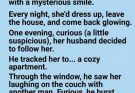 He followed his wife expecting to catch a cheater… but what he discovered made him ashamed of ever doubting her. ❤️ Sometimes the truth is far more beautiful than our suspicions
