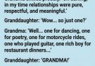 Grandma had a whole ‘dating roster’… but Grandpa was the one who made her stop holding auditions. ❤️😂