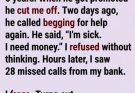 My stepson cut me off right after I finished paying his $40,000 student loans—then years later called begging for money. I said no… until a shocking call from my bank and a hospital room changed everything.