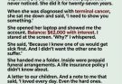 My wife secretly saved for my future after she was gone… but the final paragraph of her letter revealed a secret she had carried for 40 years.